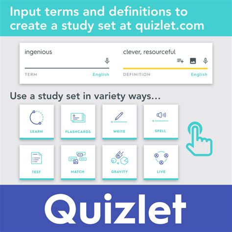 Quizlet is the easiest way to study, practice and master what you’re learning. Create your own flashcards or choose from millions created by other students. More than 50 million students study for free with the Quizlet app each month! With the Quizlet flashcards app you can: - Get test-day ready with Learn - Learn with flashcards - Put your memory to the …